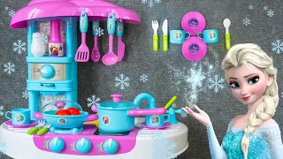 12 Minutes Satisfying with Unboxing Frozen Elsa Kitchen Playset, Disney Toys Collection ASMR