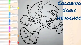 Coloring Sonic Hedgehog Coloring Page Book