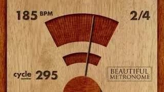 185 BPM 2/4 Wood Metronome HD