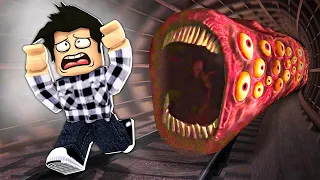 LE TRAIN EATER NOUS POURSUIT ! SCP DANGEREUX CONTRE LES HUMAINS ! LA FOLIE DANS ROBLOX