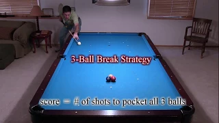3-Ball Pool Break Strategy and Tips - How to Make a Ball and Score Low