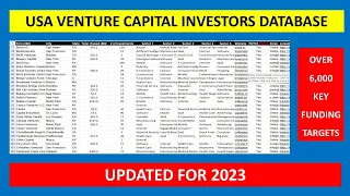 Venture Capital Investors List. USA Version. Updated for 2023. Find Startup Capital in the USA