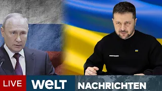 UKRAINE-KRIEG - Selenskyj: Werden „russisches völkermörderische System zerschlagen“ | WELT STREAM