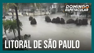 Chuva causa deslizamento e mortes no litoral de São Paulo