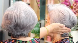 Short haircut so hot for old woman