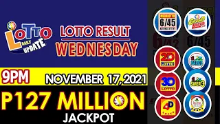 Lotto Result Today 9pm Draw November 17 2021 Swertres Ez2 Stl Pcso