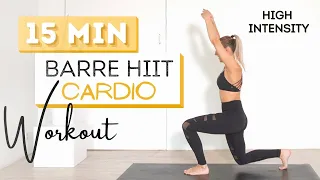 15 min BARRE HIIT CARDIO WORKOUT | Wrist Free | No Equipment