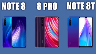 Xiaomi Redmi Note 8 vs Note 8T vs Note 8 Pro. Все отличия!