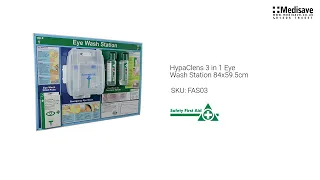 HypaClens 3 in 1 Eye Wash Station 84x59 5cm FAS03