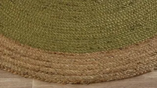 Adoni Sage Round Polo Jute Rug by Ozark Home