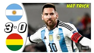 Wow__ Messi Hat trick -- Argentina vs Bolivia 30  All Goals  Highlights