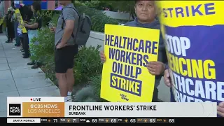 Healthcare workers join the picket lines Monday morning