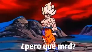 Goku en namek diciendo ¿que mrd me mandas?