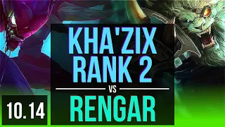 KHA'ZIX vs RENGAR (JUNGLE) | Rank 2, Rank 1 Kha'Zix, KDA 5/0/1 | EUW Challenger | v10.14