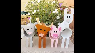 Do it yourself PVC pipe farm animals | PVC pipe goat, cow, pig and llama