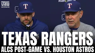 Bruce Bochy & Nathan Eovaldi React to Texas Rangers Taking a 2-0 ALCS Lead vs. Houston Astros