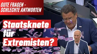 Staatsknete für Extremisten? ( Gute Fragen - Schlechte Antworten)