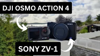 DJI OSMO ACTION 4 vs SONY ZV-1 | Best allround vlogging camera for Content Creators