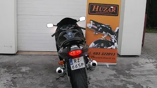 Suzuki GSX1300R Hayabusa with double exhaust Huzar