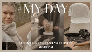 MY DAY | Croissant-korvapuusti, vaunulenkki & arkipäivä | Laura P-J