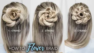 How To Flower Braid 🌸 3 Pretty Flower Braids