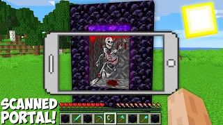 I SCANNED the PORTAL WITH AN X-RAY AND FOUND SCARY MONSTER in Minecraft ! DEAD PORTAL !