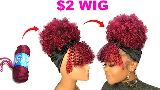 😳WOW!! $2 Curly Crochet Wig Using Brazilian Wool