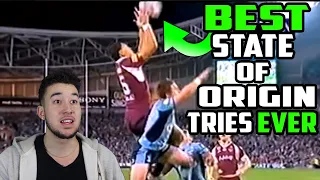 State of Origin Queensland's Most Memorable Tries | American Reacts to National Rugby League