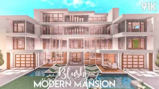 Blush Modern Mansion (no large plot) | Bloxburg Build