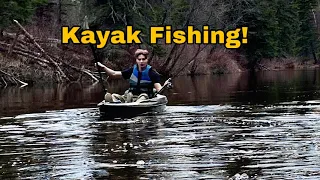 Early Spring Kayak Fishing Down Rivers!!
