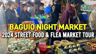 BAGUIO CITY NIGHT MARKET 2024 | Street Food + Flea Market Tour in Baguio, Philippines
