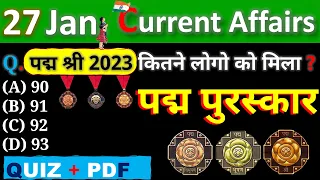 27 January 2023 Current Affairs Today | Today Current Affairs | Daily Current Affairs | Current GK