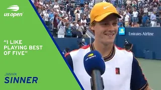 Jannik Sinner On-Court Interview | 2021 US Open Round 3