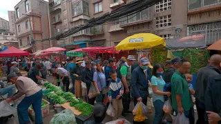 Going to the market in Kunming, China｜Ma Street - a market on the railway tracks, fun and delicious!
