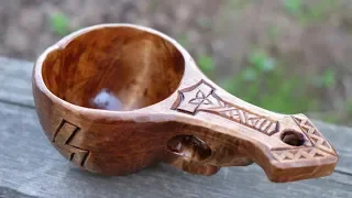 Travel mug made of birch. KUKSA