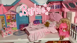 Barbie Doll House Tour 🎀🙈 MINI Collection ASMR Decorate Miniature Victorian Barbie Mansion 1995