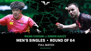 FULL MATCH | WANG Chuqin vs Simon GAUZY | MS R64 | #SaudiSmash 2024