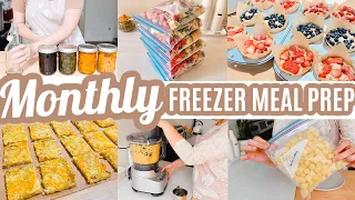 EASY MONTHLY FREEZER MEAL PREP RECIPES COOK WITH ME LARGE FAMILY MEALS WHATS FOR DINNER