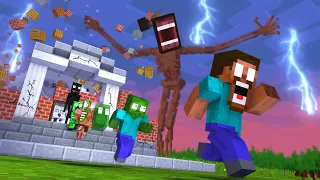 Monster School : SIREN HEAD GIANT APOCALYPSE ESCAPE - Minecraft Animation