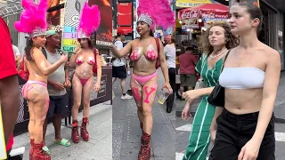 NEW YORK CITY 4K - Summer Walk Tour Manhattan ,Times Square,7th Avenue ,Travel,NYC,USA