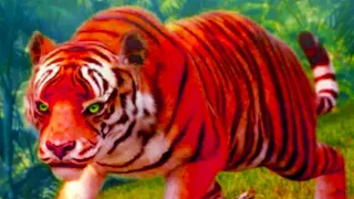СИМУЛЯТОР ТИГРА #3 Красный тигренок против черепахи и крокодила. Сим дикой кошки с Кидом в The Tiger