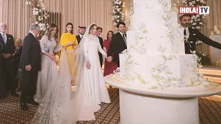 El delicado y glamuroso vestido de Rania de Jordania para la boda de su hija Iman | ¡HOLA! TV