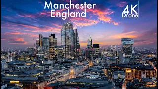 Manchester, England in 4K UHD Drone