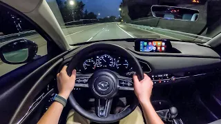 2022 Mazda CX-30 Turbo Premium Plus - POV Night Drive (Binaural Audio)