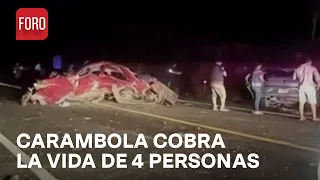 Choque múltiple deja 4 muertos en autopista de Veracruz - Las Noticias