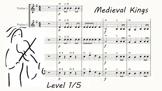 Medieval Kings. Music Score for Orchestra. Play Along. Medieval Kings Orchestra. www.SashaViolin.com