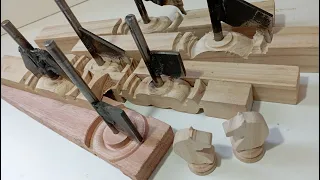 Tornear madera  con taladro de banco, de piezas fácilmente replicables.