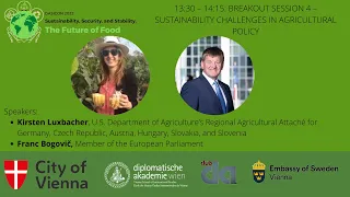 DASICON 2022 - Breakout Session 4: "Sustainability Challenges in Agricultural Policy"