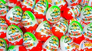 100 Kinder Surprise Eggs | kinder surprise natoons  | A Lot Of Candy | ASMR Satisfying video