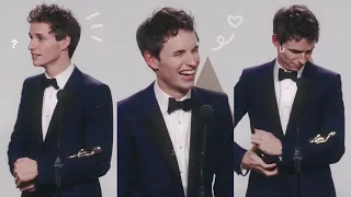 Just Eddie Redmayne being an adorable Hufflepuff